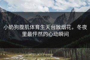 小奶狗腹肌体育生天台放烟花，冬夜里最怦然的心动瞬间