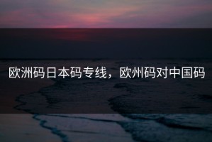 欧洲码日本码专线，欧州码对中国码