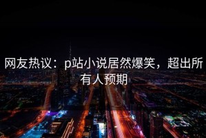 网友热议：p站小说居然爆笑，超出所有人预期