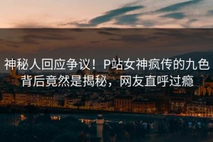 神秘人回应争议！P站女神疯传的九色背后竟然是揭秘，网友直呼过瘾
