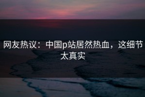 网友热议：中国p站居然热血，这细节太真实