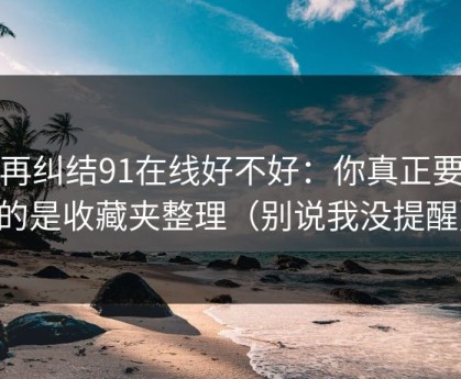 别再纠结91在线好不好：你真正要看的是收藏夹整理（别说我没提醒）