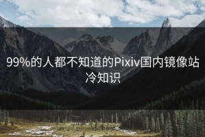 99%的人都不知道的Pixiv国内镜像站冷知识