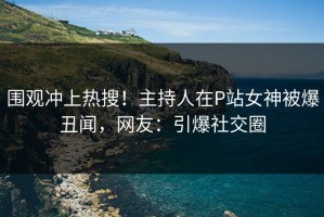 围观冲上热搜！主持人在P站女神被爆丑闻，网友：引爆社交圈