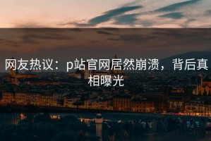 网友热议：p站官网居然崩溃，背后真相曝光