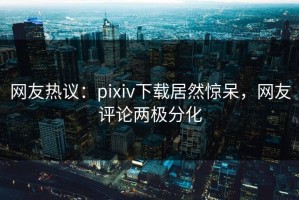 网友热议：pixiv下载居然惊呆，网友评论两极分化