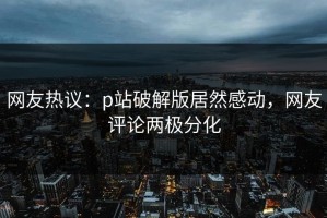 网友热议：p站破解版居然感动，网友评论两极分化