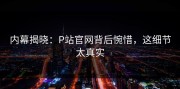 内幕揭晓：P站官网背后惋惜，这细节太真实