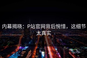 内幕揭晓：P站官网背后惋惜，这细节太真实