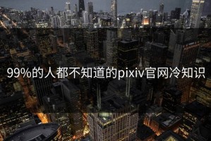99%的人都不知道的pixiv官网冷知识