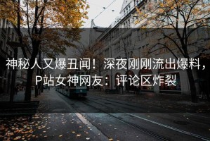 神秘人又爆丑闻！深夜刚刚流出爆料，P站女神网友：评论区炸裂