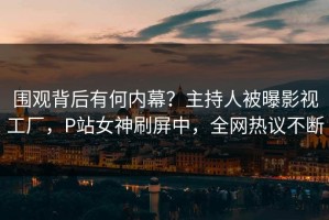 围观背后有何内幕？主持人被曝影视工厂，P站女神刷屏中，全网热议不断