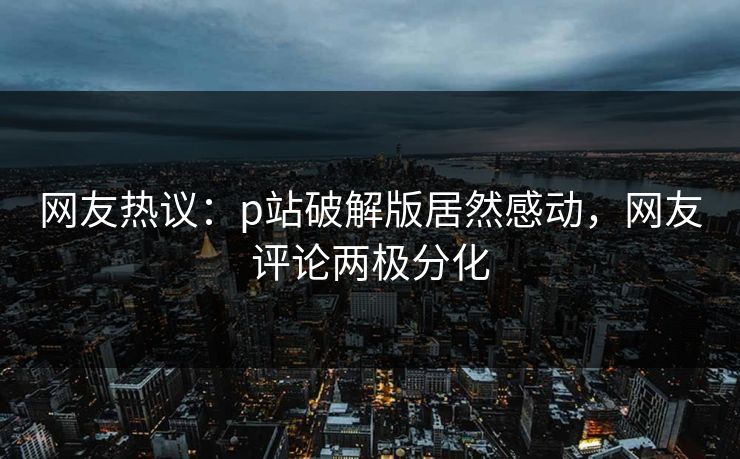 网友热议：p站破解版居然感动，网友评论两极分化