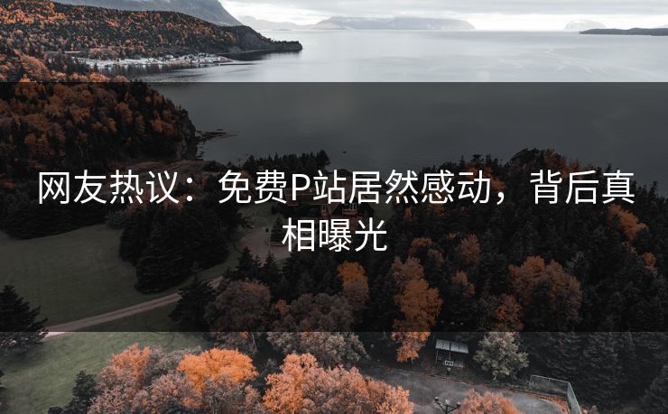 网友热议：免费P站居然感动，背后真相曝光