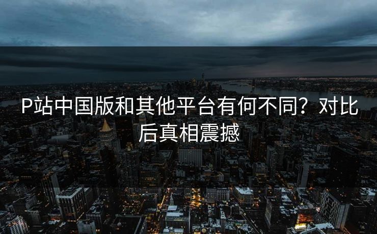 P站中国版和其他平台有何不同？对比后真相震撼