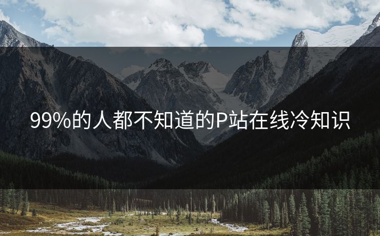 99%的人都不知道的P站在线冷知识