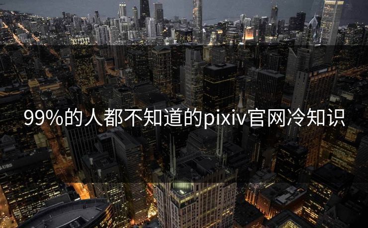 99%的人都不知道的pixiv官网冷知识