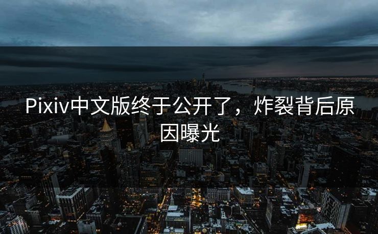 Pixiv中文版终于公开了，炸裂背后原因曝光