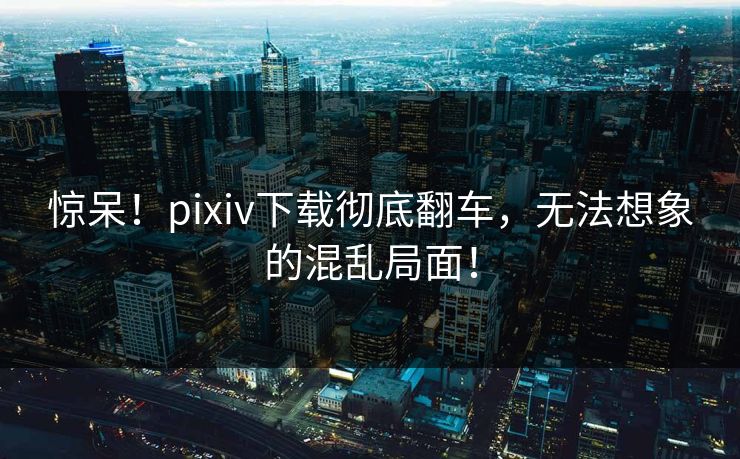 惊呆！pixiv下载彻底翻车，无法想象的混乱局面！