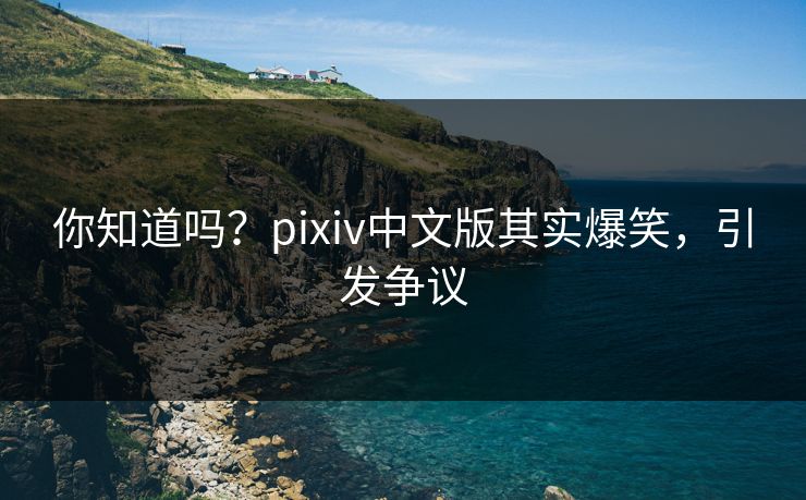 你知道吗？pixiv中文版其实爆笑，引发争议