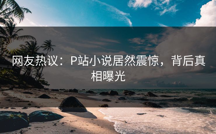网友热议：P站小说居然震惊，背后真相曝光