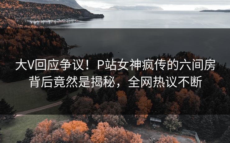 大V回应争议！P站女神疯传的六间房背后竟然是揭秘，全网热议不断