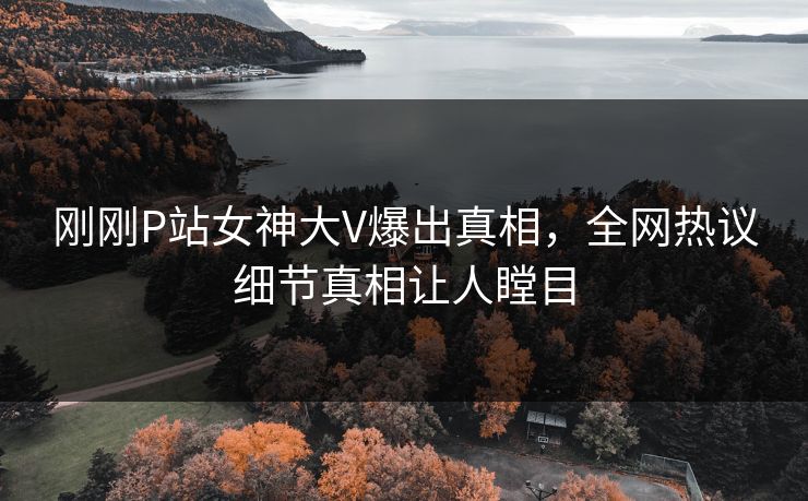 刚刚P站女神大V爆出真相，全网热议细节真相让人瞠目